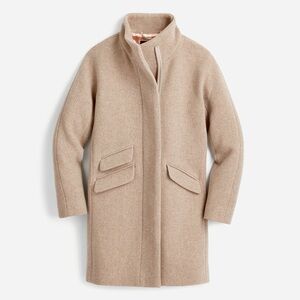 J.Crew Cocoon Coat in Italian Stadium Cloth Wool-Blend